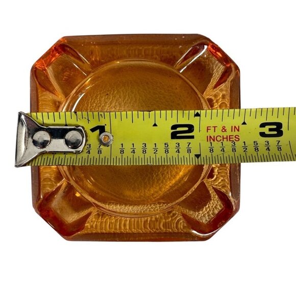 Cambridge Glass Ashtray Holder & 4 Ashtrays 5 Piece Set Multicolor Vaseline - Picture 5 of 7